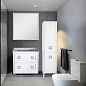 Комплект мебели для ванной комнаты подвесной ASB-Woodline Рома 80П, белый