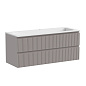 Тумба подвесная с керамической раковиной, SANCOS Snob T, 120 см Doha Soft SNT120SM+CN7017