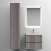 Тумба с керамической раковиной подвесная, SANCOS Snob T, 60 см Doha Soft SNT60SM+CN7011