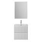 Тумба с раковиной подвесная BelBagno UNO-MINI-700-2C-SO-BO Белый матовый, раковина белая BB-8099-3-70