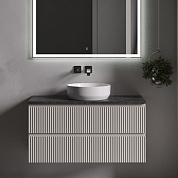 Тумба со столешницей и керамической раковиной подвесная, SANCOS Snob R, 100 см Beige Soft SNR100CE+TT100A1+CN5023