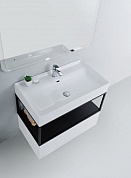 Комплект мебели с керамической раковиной для ванной комнаты Cezares Cadro 80 см Bianco Ghiaccio