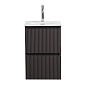 Тумба с раковиной подвесная BelBagno UNO-MINI-400-2C-SO-GSO Темно-серый матовый, раковина белая BB-8099-3-40