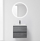 Тумба с раковиной из искусственного мрамора для ванной комнаты BelBagno Luce 60 см Stucco Cemento