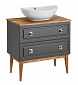 Комплект мебели для ванной комнаты напольный ASB-Woodline Каталина 80, Grey
