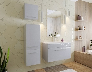 Комплект мебели для ванной комнаты подвесной Эстет Elin 800х370, 1 ящик