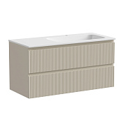 Snob R База под раковину подвесная с двумя выкатными ящиками, 995х445х500 Beige Soft SNR100RCE правосторонняя