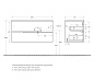 Тумба подвесная с керамической раковиной правосторонняя, CEZARES DUET-N, 100 см Bianco Lucido DUET-N-1000-2C-SO-BL-R+CZR-8095-100-R