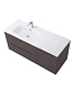 Тумба с керамической раковиной подвесная с двумя ящиками и одной дверцей BelBagno ЭТНА (ETNA) 120 Темно-серый матовый левая ETNA-1200-2C-1A-SO-GSO-L с раковиной BB1200ETL-L
