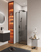 Душевая дверь в нишу CEZARES SLIDER-B-1-90/100-C-NERO