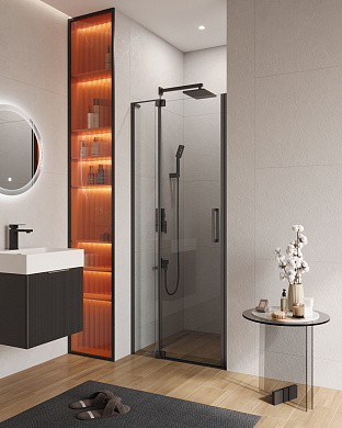 Душевая дверь в нишу CEZARES SLIDER-B-1-90/100-C-NERO