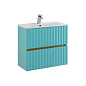 ELEGANT База под раковину подвесная с двумя выкатными ящиками, 60 см AM-ELEGANT-600-2C-SO-MM-LED светло-зеленый матовый