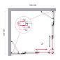 Душевой уголок BelBagno LUCE-A-22-80+25-C-Cr
