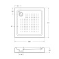Акриловый поддон CEZARES TRAY-A-A-85-15-W