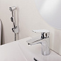 Смеситель для раковины без донного клапана с гигиеническим душем BelBagno DUE-LVM/HGN-CRM-W0