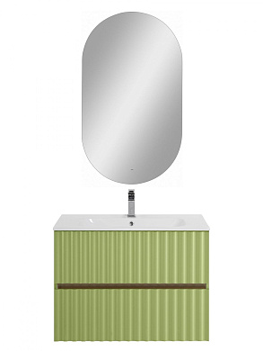 Тумба подвесная с керамической раковиной, Art&Max ELEGANT, 80 см бран AM-ELEGANT-800-2C-SO-MN-P+AM7110-80