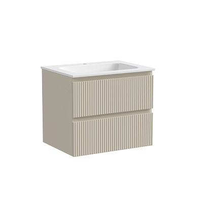 Snob T База под раковину подвесная с двумя выкатными ящиками, 590х445х500 Beige Soft SNT60CE