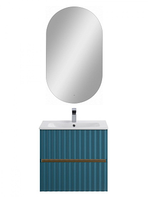 Тумба подвесная с керамической раковиной, Art&Max ELEGANT, 60 см аквамарин AM-ELEGANT-600-2C-SO-AQ-P+AM7110-60