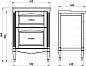 Комплект мебели для ванной комнаты напольный ASB-Woodline Римини Nuovo 60, орех антикварный