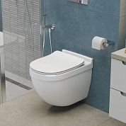 Унитаз подвесной безободковый с сиденьем и смывом ТОРНАДО BelBagno SENSO-TOR BB017CH-TOR/SC