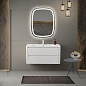 Тумба подвесная с раковиной из искусственного мрамора, CEZARES RELAX, 100 см Bianco Lucido RELAX-1000-2C-SO-BL+CZR-1000/480-LV-MR-NV