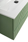 Тумба подвесная с керамической раковиной, CEZARES DUET-N, 100 см Фисташковый Софт DUET-N-1000-2C-SO-PS-P+CZR-8073-100