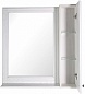 Зеркало со шкафчиком ASB-Woodline Берта 85 см, белый патина серебро, 10122