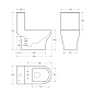 Унитаз-моноблок с сиденьем BelBagno УЮТ (LOUNGE) BB8618CPR-MN/SC