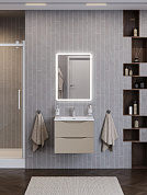 Тумба с керамической раковиной подвесная BelBagno МАРИНА-МИНИ2.0 (Marino-MINI-2.0) 60 Светло-Бежевый Матовый, раковина BB-8099-3-60+Marino-MINI-2.0-600-2C-SO-LСO-P