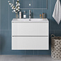 Тумба с раковиной подвесная BelBagno UNO-800-2C-SO-BO Bianco Opaco, раковина белая BB-8099-80