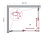 Душевой уголок BelBagno LUCE-AH-2-100/80-P-Cr