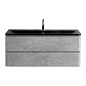 Тумба подвесная с черной раковиной из литьевого мрамора BelBagno ALBANO 120 Cemento Verona Grigio