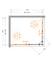 Душевой уголок CEZARES RELAX-304-AH-2-120/90-C-GM