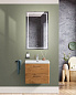 Тумба подвесная с керамической раковиной, Belbagno DUE, 60 см Rovere Nature DUE-600-2C-SO-RN-P+RS006SN.4/160+BB-8076-3-60