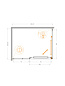 Душевой уголок CEZARES LUX-AH-FS-11-130/100-C-CR