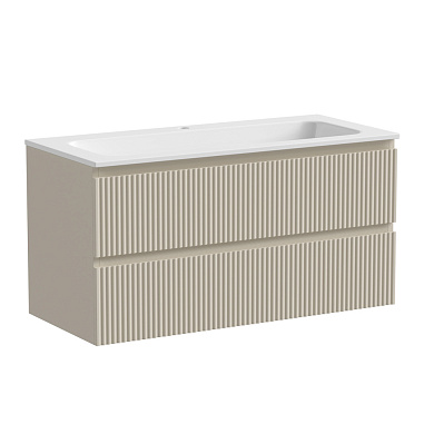 Snob R База под раковину подвесная с двумя выкатными ящиками, 995х445х500  Beige Soft SNR100CE