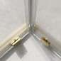Душевой уголок BelBagno LUCE-A-2-90-P-ORO рифленое стекло, профиль глянцевое золото