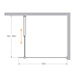 Душевая перегородка CEZARES LIBERTA-L-1-125-C-NERO