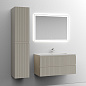 Тумба с керамической раковиной подвесная, SANCOS Snob T, 100 см Beige Soft SNT100CE+CN7013