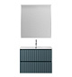 Тумба с раковиной подвесная BelBagno UNO-MINI-1000-2C-SO-AO Голубой матовый, раковина белая BB-8099-3-100