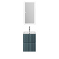 Тумба с раковиной подвесная BelBagno UNO-MINI-400-2C-SO-AO Голубой матовый, раковина белая BB-8099-3-40