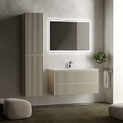 Тумба с керамической раковиной подвесная, SANCOS Snob R, 100 см Beige Soft SNR100CE+CN7013