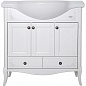 Комплект мебели для ванной комнаты напольный ASB-Woodline Салерно 80, белый патина серебро