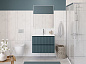 Тумба с раковиной подвесная BelBagno UNO-MINI-1000-2C-SO-AO Голубой матовый, раковина белая BB-8099-3-100