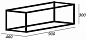 CADRO Одноярусный подвесной стальной каркас под раковину, Nero 90х46х30, CADRO-90/46/30-1C-SO-MET-ST