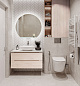 Тумба подвесная со столешницей и накладной раковиной для ванной комнаты BelBagno ETNA 90 Rovere Grigio