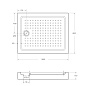 Акриловый поддон CEZARES TRAY-A-AH-100/80-15-W