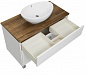 Тумба с керамической раковиной для ванной комнаты ASB-Woodline Риола 100 см
