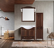 Комплект мебели для ванной комнаты напольный ASB-Woodline Салерно 80, орех антикварный