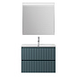 Тумба с раковиной подвесная BelBagno UNO-800-2C-SO-AO Голубой матовый, раковина белая BB-8099-80